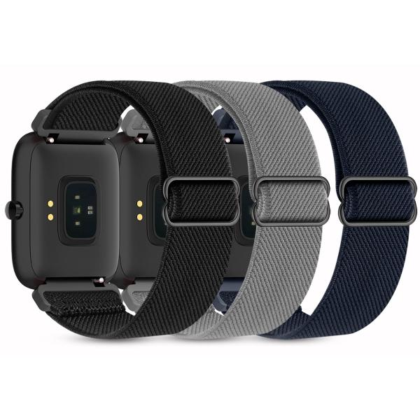 【並行輸入品】Huadea ストレッチナイロンバンド 3本パック SKGスマートウォッチバンド対応 ...