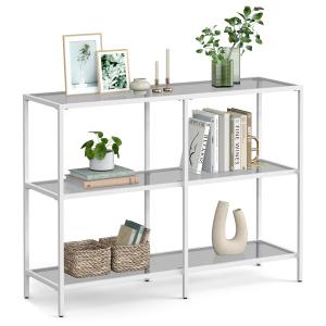 【並行輸入品】 VASAGLE 39.4 Inch Console Table with 3 Shelves, Sofa Tables, Mod