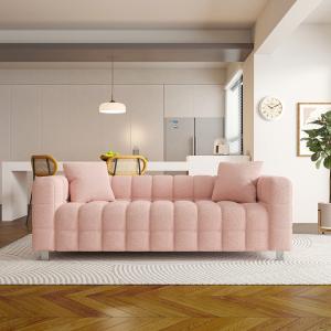【並行輸入品】 Hdxdkog 87.4'' Modern 3 Seater Sofa Bubble Couch with 2 Pillows