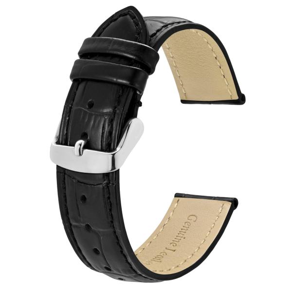 【並行輸入品】BISONSTRAP 腕時計バンド ワニ革エンボスレザー腕時計ストラップ バンド幅  ...