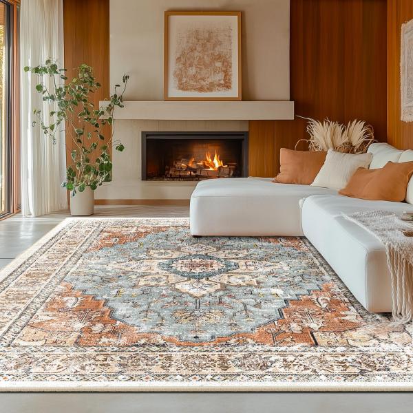 【並行輸入品】 BESTSWEETIE 8x10 Area Rug Washable Rugs fo...