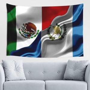 【並行輸入品】 Mexican Mexico And Guatemalan Guatemala Flag Tapestry 60x40 Inch