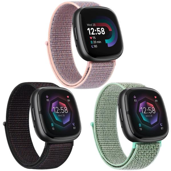 【並行輸入品】 3 Pack Nylon Sport Band, Compatible with F...