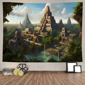 【並行輸入品】 Ine Ive Ancient Mayan Temple Tapestry for Bedroom Aesthetic 80x6