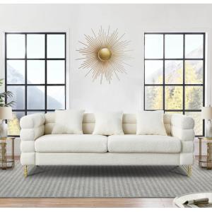 【並行輸入品】 Comfy 3 Seater Sofa, 81 inch Oversized Boucle Couch with Deep Se