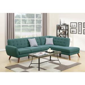 【並行輸入品】 Maykoosh Sectional Sofa Set 2 Piece Modern Fabric Couch Living R