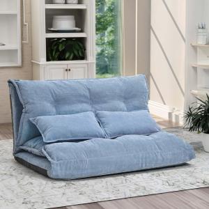 【並行輸入品】 RIDFY Lazy Sofa with 2 Pillows, Floor Sofa Bed with Adjustable B