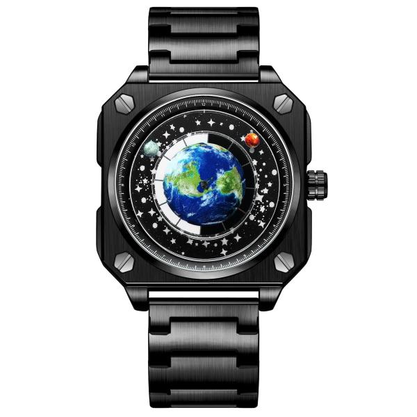 【並行輸入品】MINILUJIA 30M 防水 メンズ 世界地図 腕時計 クリエイティブ腕時計 地球...