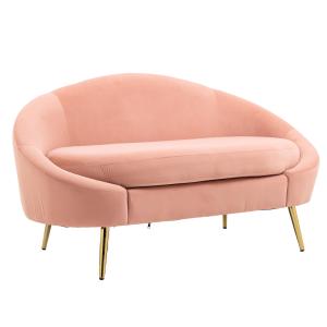 【並行輸入品】 ZOBIDO Velvet Loveseat Sofa Twin Size Contemporary Upholstered C