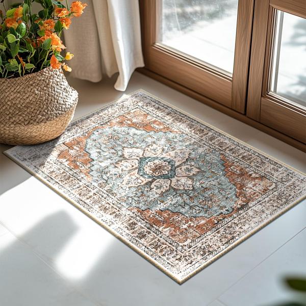 【並行輸入品】 BESTSWEETIE 2x3 Area Rug Washable Rugs for...