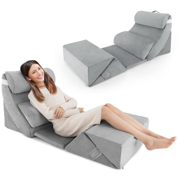 【並行輸入品】 Giantex 7 PCS Orthopedic Bed Wedge Pillow ...