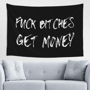 【並行輸入品】 Paosimi F * B Get Money Tapestry Flag 60X40 Fuck Bitches Get Mon