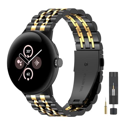 【並行輸入品】ZPJPPLX ステンレススチールメタルウォッチバンド Google Pixel Wa...