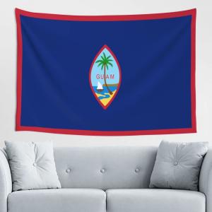 【並行輸入品】 LIFANGMI Flag of Guam Tapestry Wall Hanging 60x40 Inch Bedroom L