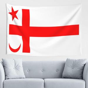 【並行輸入品】 LIFANGMI Mikmaq State Flag Tapestry Wall Hanging 60x40 Inch Bedr