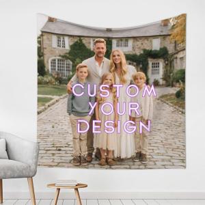 【並行輸入品】 KAMQUERENCE Custom Tapestry Upload Images Personalized Wall Deco