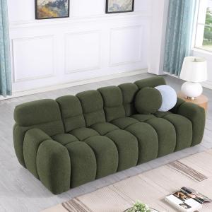 【並行輸入品】Tmsan 87インチ Boucle Cloud ソファカウチ モダン タフト 3人掛けセクショナルソファセット リビングルーム用