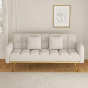 【並行輸入品】 anwickjeff 69'' Futon Sofa Couch Bed, Modern Convertible Lovesea