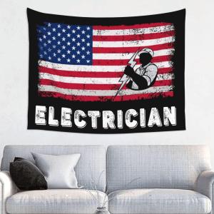 【並行輸入品】 Flag Electrician Tapestry Poster 29 x 37 inches Home Decor, Wall