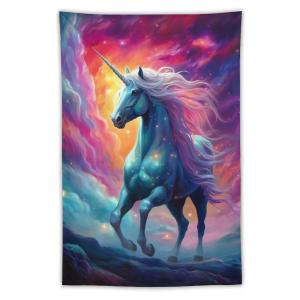 【並行輸入品】 josnmre Unicorn Colorful Fiction Cloud Science Tapestry Wall Han