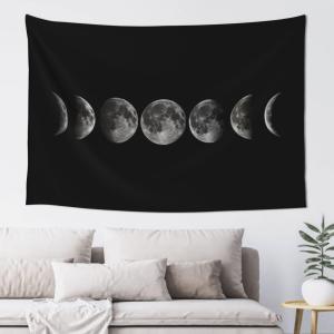 【並行輸入品】 BepHon Phases Of The Moon Tapestry Wall Hanging For Bedroom Home