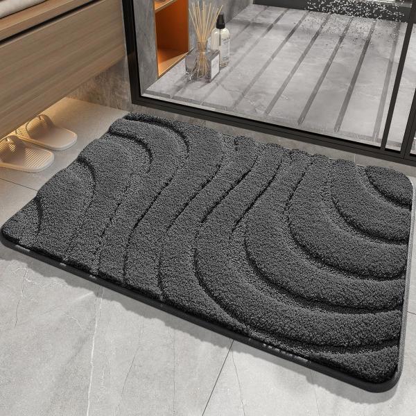 【並行輸入品】Loismood 超吸収バスマット 滑り止め 洗濯機洗い可能 バスルームカーペット 厚...