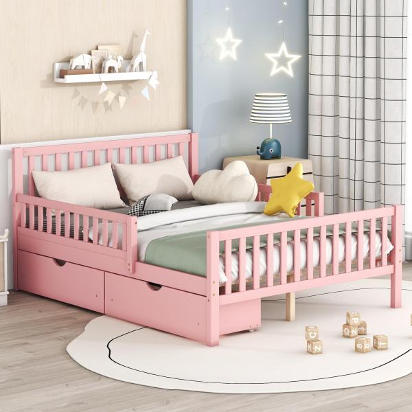 【並行輸入品】 Mirightone Full Bed Frame with Storage Dra...