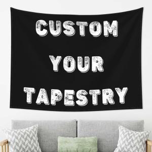 【並行輸入品】 Nedota Custom Tapestry Upload Image/Text/Logo,Personalized Tapes