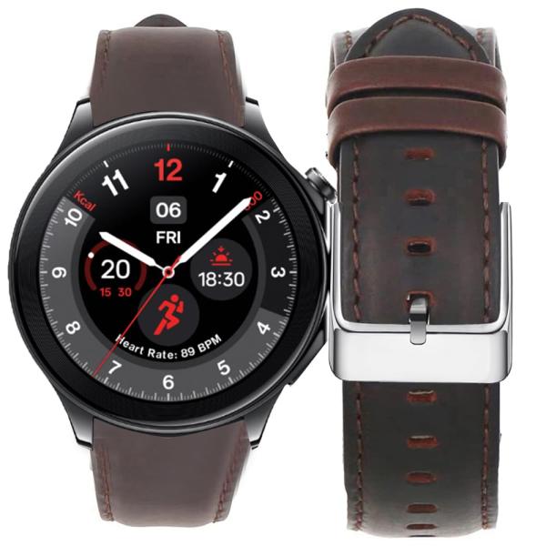 【並行輸入品】Lamshaw OnePlus Watch 2用バンド 本革バンド 交換用スマートウォ...