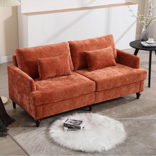 【並行輸入品】 MOONMISS Modern Loveseat, Chenille Sofa wi...