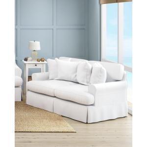 【並行輸入品】 HomeStock Slipcovered Loveseat Comfortable Living Room Sofa wi