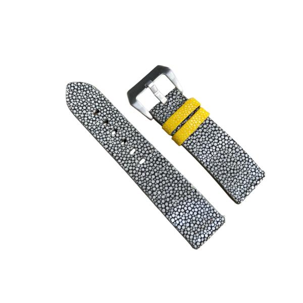 【並行輸入品】 Genuine Gray Stingray Leather/Skin Watch S...