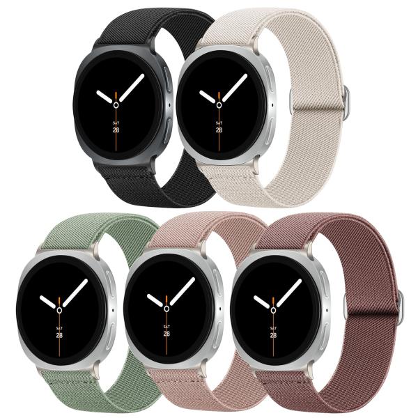 【並行輸入品】Huadea 伸縮性ナイロン腕時計バンド 5本パック Samsung Galaxy W...