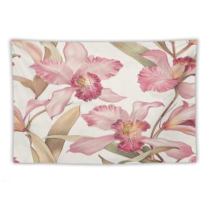 【並行輸入品】 MaSiledy Tapestry As Wall Art Pink Orchid Floral Tapestry Fresh