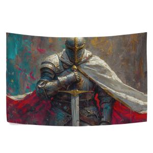 【並行輸入品】 AIXIWAWA Knight with Armor Tapestry, Tapestry for Bedroom Wall A