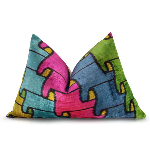 【並行輸入品】 Canvello Handmade Multi Color Velvet Throw...