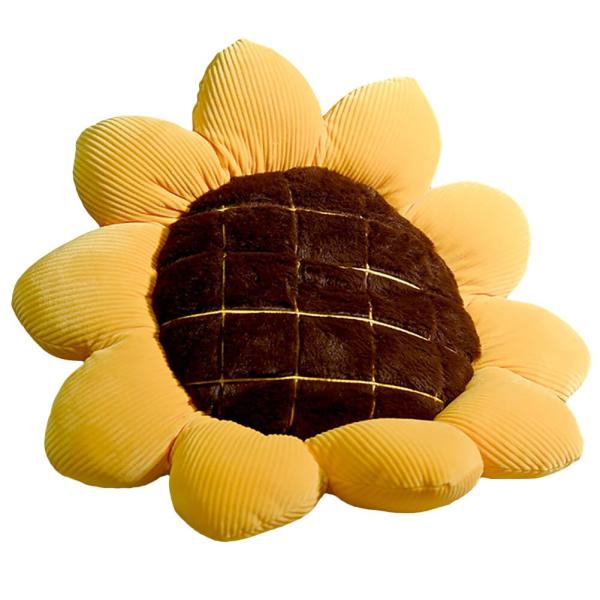 【並行輸入品】 Surakey 3D Sunflower Flower Floor Pillow S...