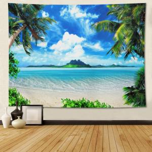 【並行輸入品】コナンク オーシャンビーチテーマタペストリー 壁掛け 自然風景 タペストリー 空 海辺 トロピカル ヤシの木 アイランド タペスト