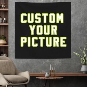 【並行輸入品】 OPLOJUEAEW Custom Wall Tapestry Personalized Photo Image Text Ta