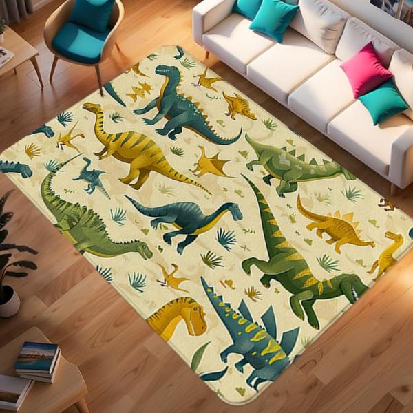 【並行輸入品】 Dinosaur Rug   Dino Carpet for Boys Bedroo...