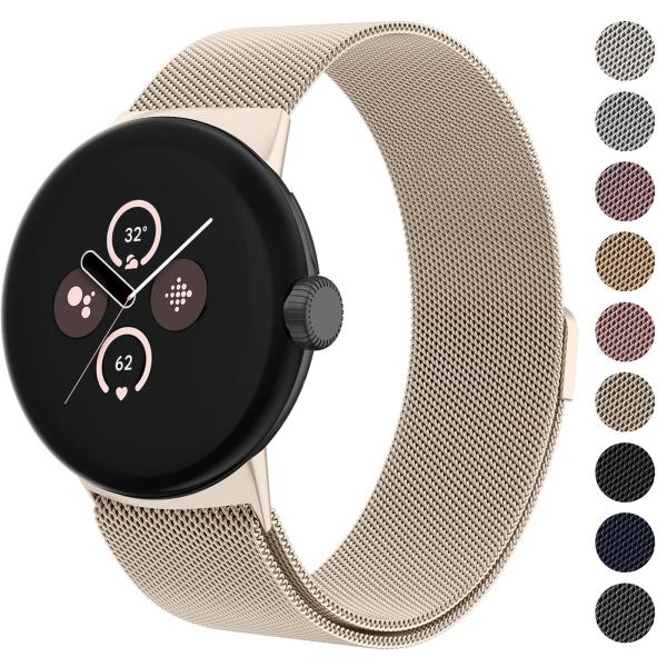 【並行輸入品】Amzpas (アムズパス) メタルバンド Google Pixel 2 Watchバ...