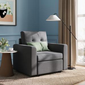 【並行輸入品】LINSY HOME RUBIK III 1シートファブリックソファセット ディープシートモジュラーセクショナルソファー モダンな特大