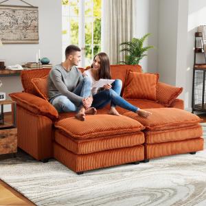 【並行輸入品】 80.5'' Modular Sectional Sofa Cloud Couch for Living Room, Moder