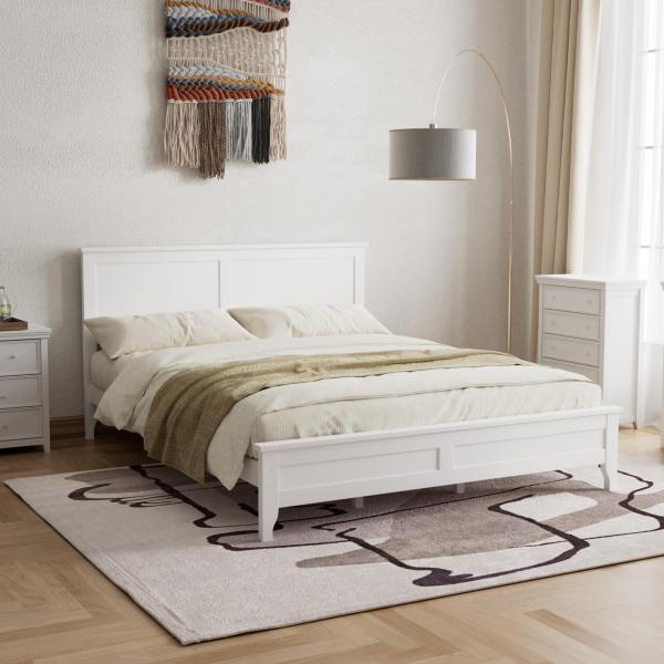 【並行輸入品】 jurmiture Modern Wood Platform Bed Frame w...