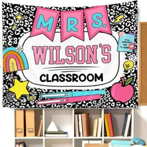 【並行輸入品】 LASFOUR Personalized Teacher Composition Notebook Tapestry Custo