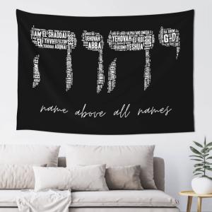【並行輸入品】 LSNTY Jesus Yeshua Hebrew Tapestry Wall Hanging Art Print Mural