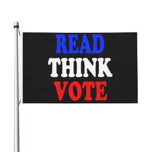 【並行輸入品】 Diputer Funny Read Think Vote Flags 3x5 Ft For College Dorm Tape