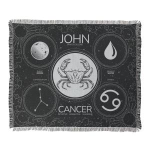 【並行輸入品】 Custom Personalized Zodiac Blanket, Astrology Birthday Gift, Ful