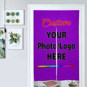 【並行輸入品】 WIORUTI Custom Doorway Curtain with Photo Text Logo, Customized
