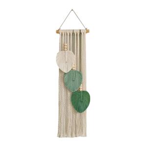 【並行輸入品】 Macrame Wall Hanging Leaves, Handmade Yarn Woven Art Leaf, Boho